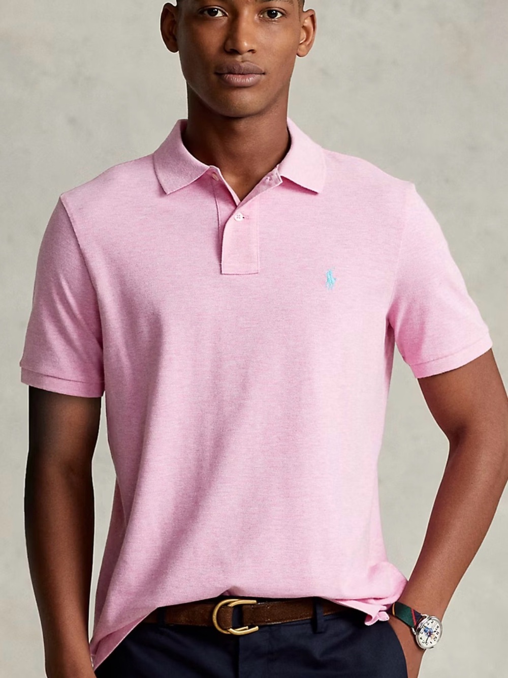 Ralph Lauren Light Pink Short-Sleeve Polo Classic Fit Size X-Large 100% Cotton